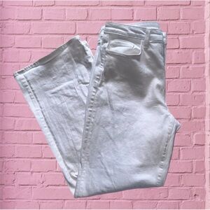 L’AGENCE Bright White Alicent High Rise Wide Leg Cotton Jeans Women’s Size 29”